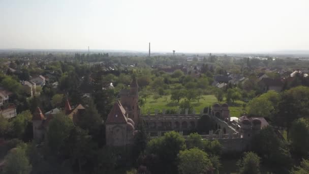 Bory Var Bory サボージェノ セーケシュフェヘールヴァール ハンガリーで一人の男によって建てられた優美な城を空撮 — ストック動画