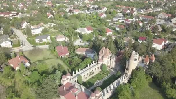 Vedere Aeriană Bory Var Castel Grațios Construit Singur Bory Jeno — Videoclip de stoc