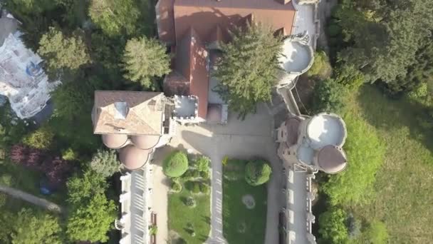 Vedere Aeriană Bory Var Castel Grațios Construit Singur Bory Jeno — Videoclip de stoc