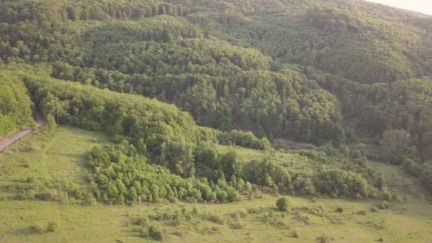 Luchtfoto Drone Weergave Tot Bukk Mountains National Park Hongarije — Stockvideo