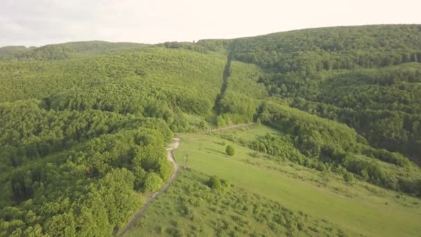 Veduta Aerea Drone Parco Nazionale Delle Montagne Bukk Ungheria — Video Stock