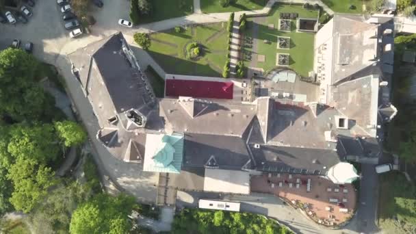 Lillafured Ungarisch Mai 2018 Luftaufnahme Zum Lillafured Castle Lillafured Ist — Stockvideo