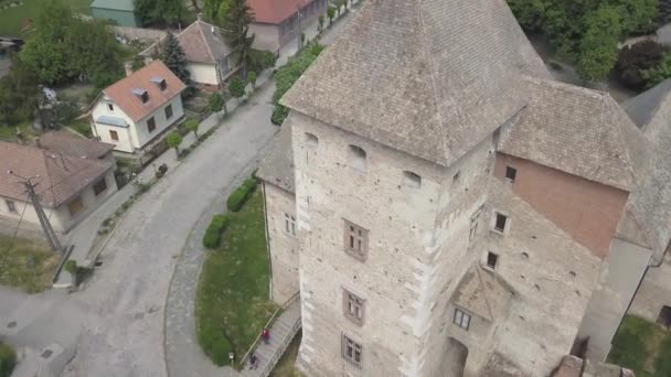 Vista Aérea Del Dron Castillo Medieval Simontornya Hungría — Vídeo de stock