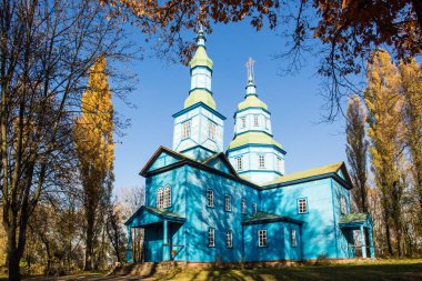 Pereyaslav Khmelnitskiy halk Mimarlık Müzesi ve sonbahar, Ukrayna Orta Naddnipryanshchyna ömrünü bir eski ahşap kiliseler