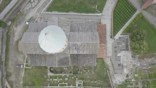 Telavi Town Yakınındaki Kaheti Bölgesinde Yer Alan Gürcistan Alaverdi Manastır — Stok video