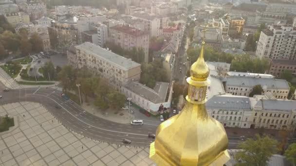 Luftaufnahme Der Berühmten Orthodoxen Kathedrale Der Heiligen Sophia Einem Sonnigen — Stockvideo
