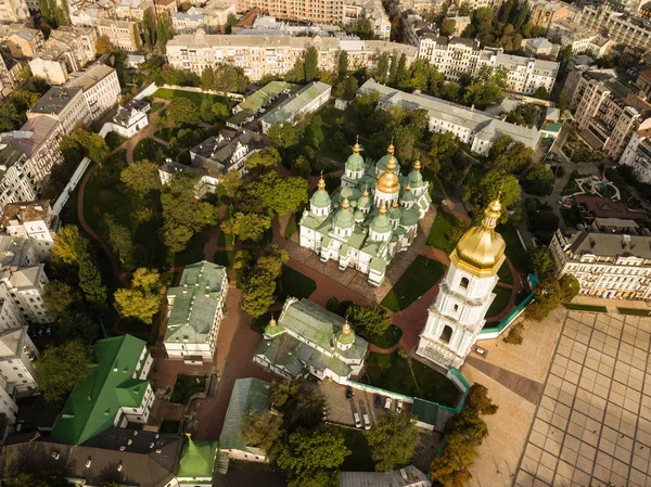 Εναέρια Άποψη Στο Διάσημο Καθεδρικό Ναό Αγίας Σοφίας Στο Κίεβο — Φωτογραφία Αρχείου