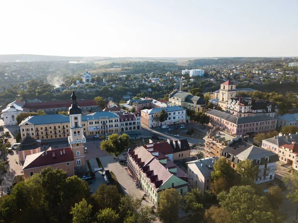 Flygfoto Över Historiska Staden Kamjanets Podilskyj Ukraina — Stockfoto