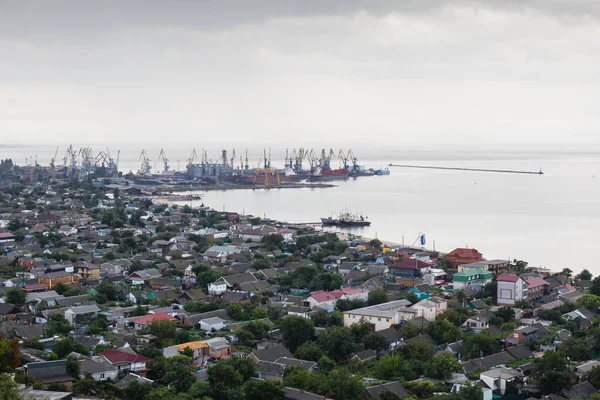 Θέα Προς Λιμάνι Στη Θάλασσα Αζόφ Berdyansk Ουκρανία — Φωτογραφία Αρχείου