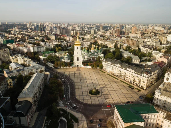 Aerial View Famous Sophia Cathedral Kiev Sunny Morning Ukraine — Stock Photo, Image