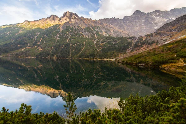 Beroemde Pools Landschap Mountain Lake Morskie Oko Tatra Bergen Polen — Stockfoto