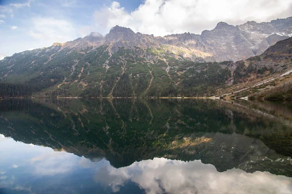 Beroemde Pools Landschap Mountain Lake Morskie Oko Tatra Bergen Polen — Stockfoto