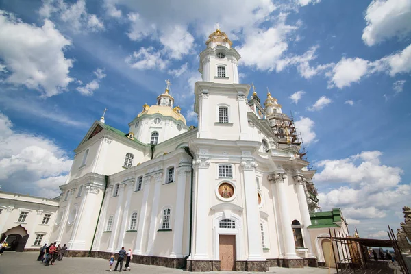 Pochaev Ukraine Juillet 2009 Lieu Chrétien Célèbre Dômes Pochaiv Lavra — Photo