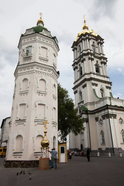 Pochaev Ukraine July 2009 Bell Tower Holy Dormition Pochayiv Lavra — Stock Photo, Image