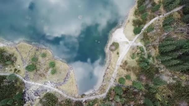 Paisagem Polonesa Famosa Vista Aérea Para Montanha Tatra Com Cachoeira — Vídeo de Stock