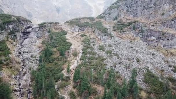 Berühmte Polnische Landschaft Luftaufnahme Von Czarny Staw Schwarzer See Unter — Stockvideo