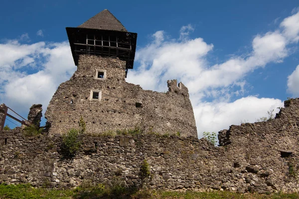 Kastély Nevytske Kárpátaljai régió romjai. Fő folyamatosan — Stock Fotó