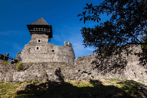 Ruínas do Castelo Nevytske na região de Transcarpathian. Manter principal para — Fotografia de Stock