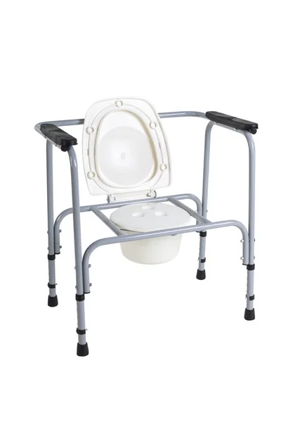 Rehabilitációs műtét utáni időszakban, az eld WC szék — Stock Fotó