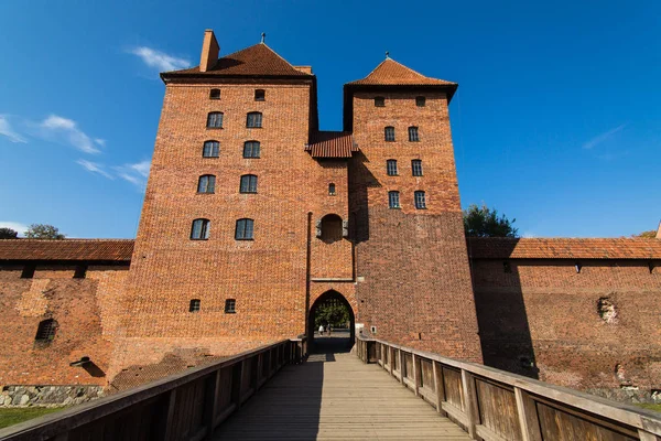 Malbork Castle är berömd landmärke i Polen utomhus. — Stockfoto