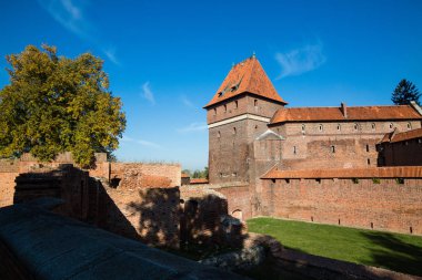 Malbork Kalesi Polonya açık ünlü simge olduğunu.