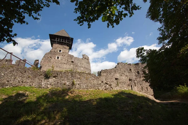 Ruínas Castelo Nevytske Perto Centro Região Transcarpathian Uzhgorod Foto Ruínas — Fotografia de Stock