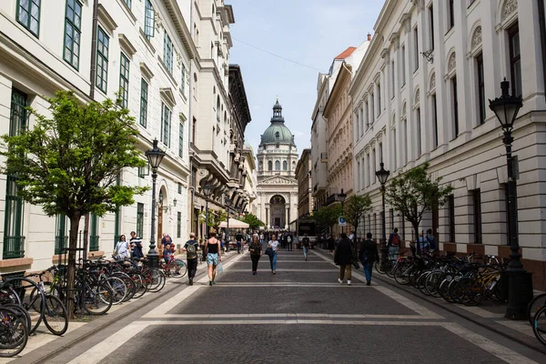 Budapest Hungary April 2018 Tourist Stephen Basilica Biggest Church Budapest — стокове фото