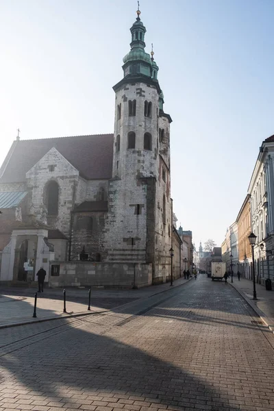 Krakow Poland October 2018 View Church Saint Andrew Baroque Church — стокове фото