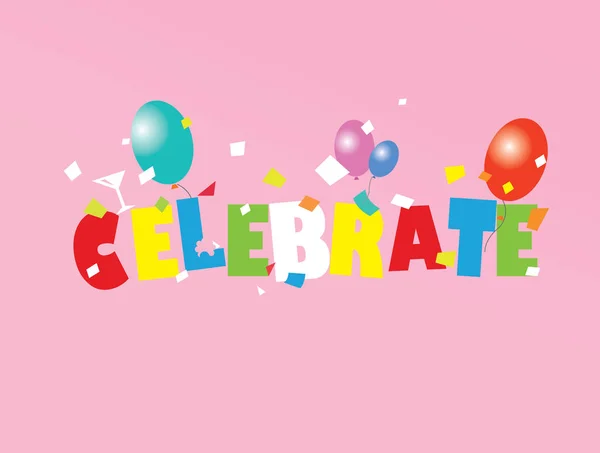 Scheda Progettazione Celebrazione Facile Aggiungere Proprio Testo Ogni Occasione Celebrazione — Vettoriale Stock