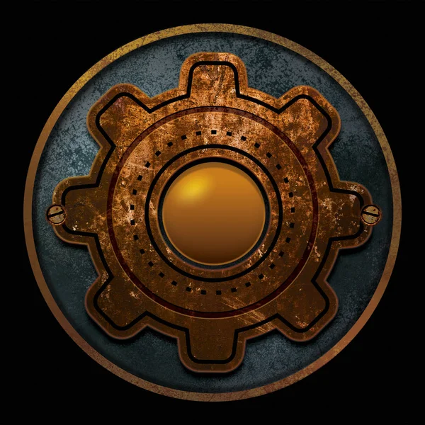dişliler ile soyut karanlık steampunk arka plan. Logo veya antetli katılmış için arka plan olarak kullanılabilir. Yol dahil