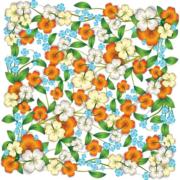 Ornamento floral abstracto en blanco — Vector de stock