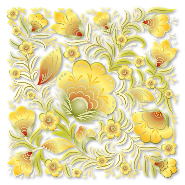 Abstracto primavera ornamento floral vector ilustración — Archivo Imágenes Vectoriales