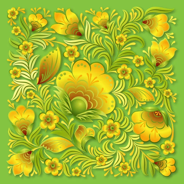 Abstraktní jarní květinové ozdoby ilustrace — Stockový vektor