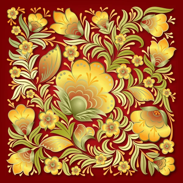 抽象的な春の花の装飾品ベクトルイラスト — ストックベクタ