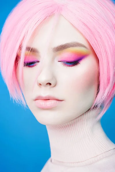 Retrato de estúdio de moda de arte de mulher ruiva bonita com modo — Fotografia de Stock