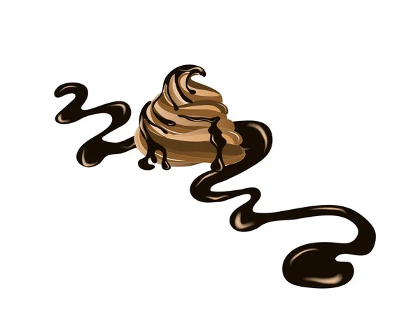 Ice Cream Csokoládé Splash Jogdíjmentes Stock Illusztrációk