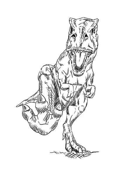 Вектор Динозавр Ізольований Фоні — стоковий вектор