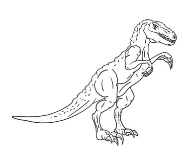 vektör - dinozor, arka planda izole