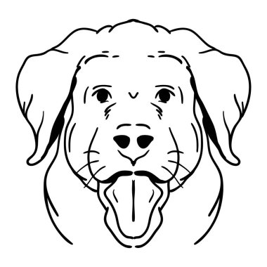 vektör - baş köpek - arkaplanda izole