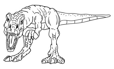 vektör - dinozor, arka planda izole