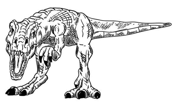 Vecteur Dinosaure Isolé Sur Fond — Image vectorielle