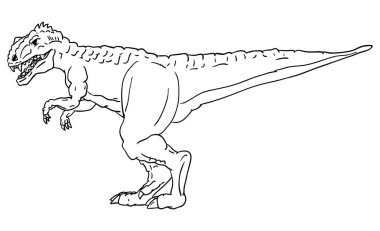 vektör - dinozor, arka planda izole