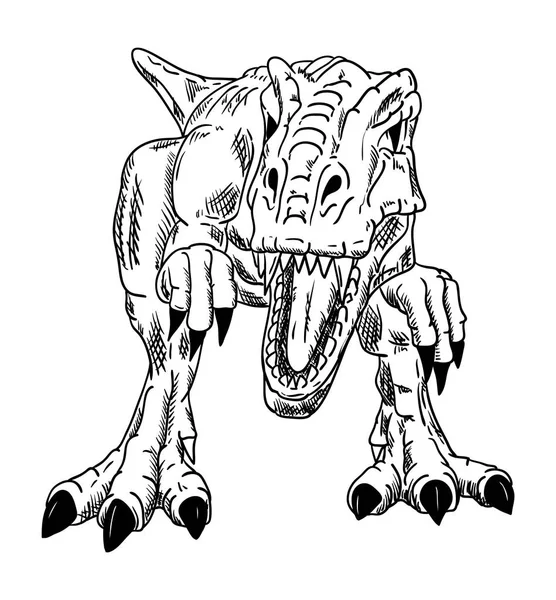 Vektor Dinosaurie Isolerad Bakgrund — Stock vektor