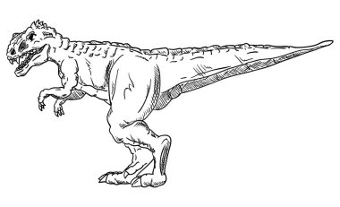 vektör - dinozor, arka planda izole