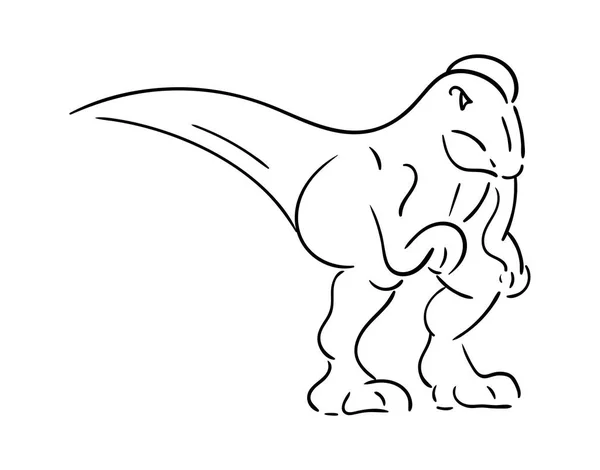 Vecteur Dinosaure Isolé Sur Fond — Image vectorielle