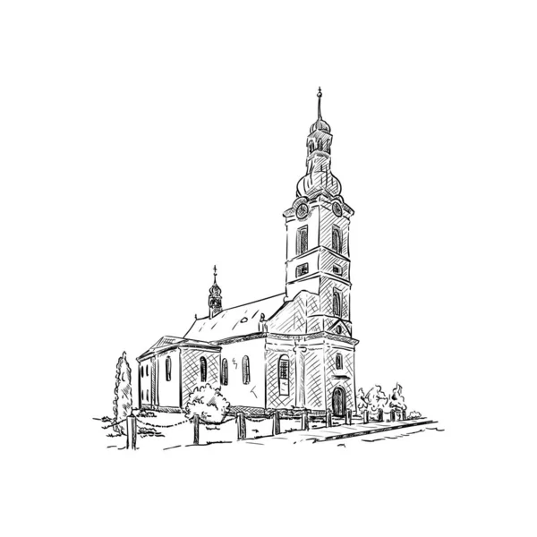 교회 도브라 — 스톡 벡터