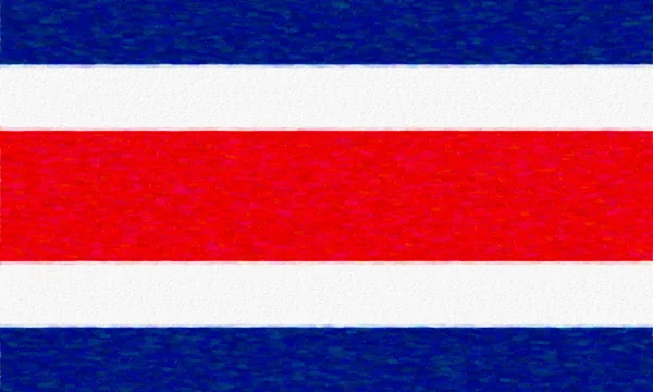 哥斯达黎加水彩旗 纸质地 象征独立日 纪念品足球比赛 按钮语言 — 图库照片