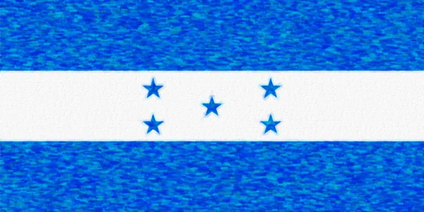 Aquarell Flagge Von Honduras Papier Textur Symbol Des Unabhängigkeitstages Souvenir — Stockfoto