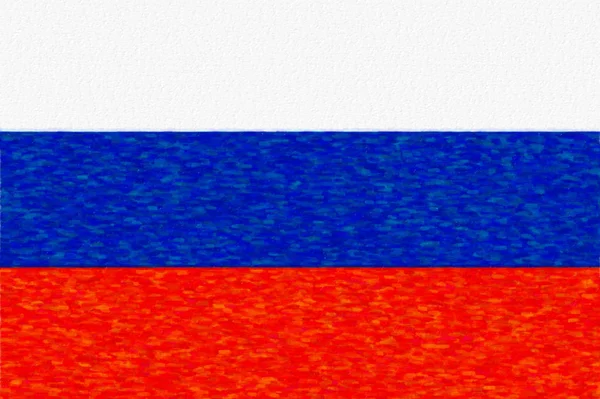 Ακουαρέλα Σημαία Της Ρωσίας Υφή Χαρτιού Σύμβολο Της Σουβενίρ Παιχνίδι — Φωτογραφία Αρχείου