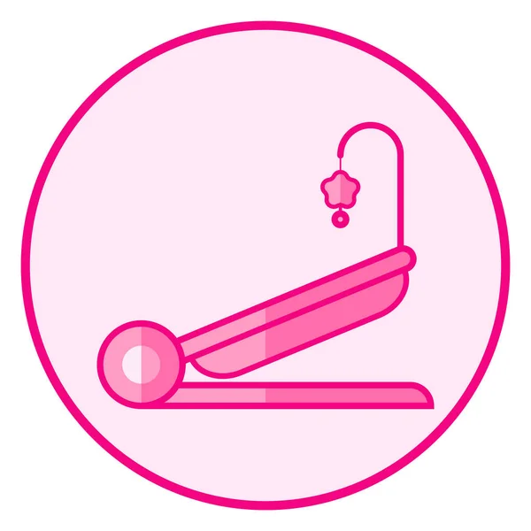 用心棒 ライン アートのベクトルのデザイン 白地にピンクの赤ちゃんアイコン — ストックベクタ